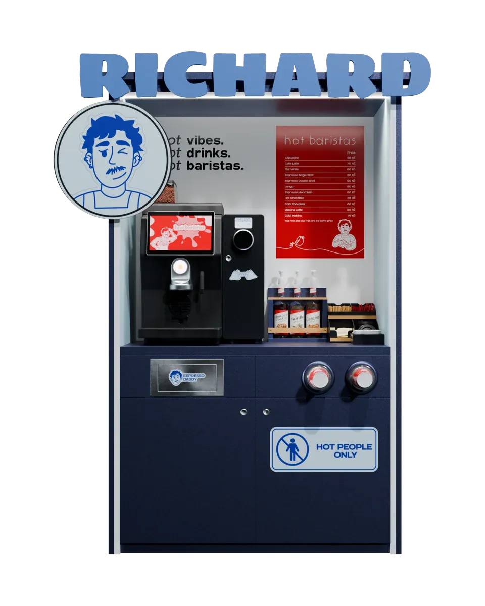 Hot Baristas Richard — premium self-serve coffee station
